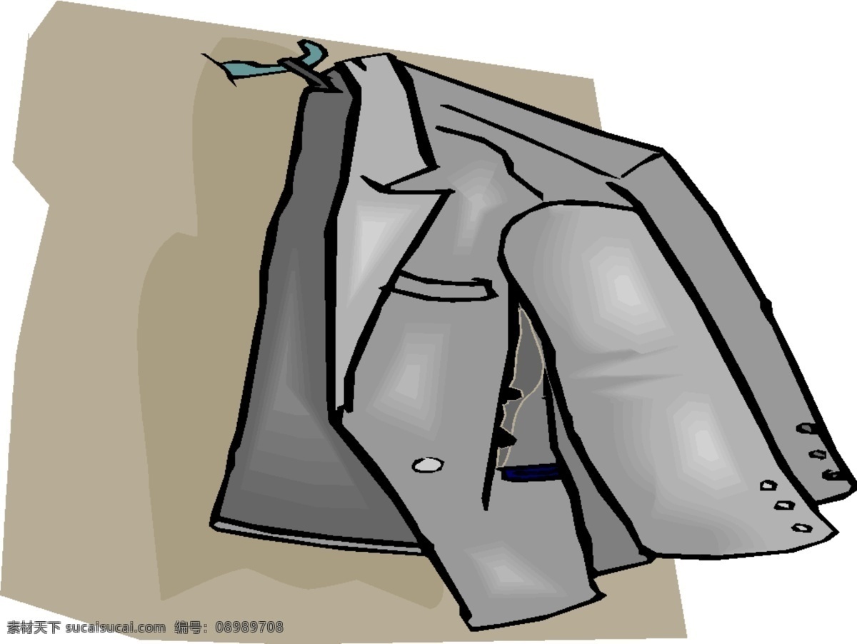 男士 服饰 长袖 灰色 上衣 服装设计 服装款式图