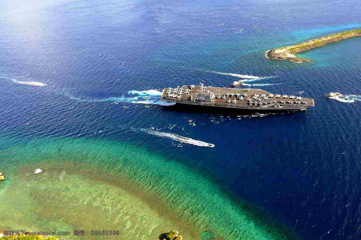 航空母舰 美国 军舰 现代科技 军事武器 摄影图库