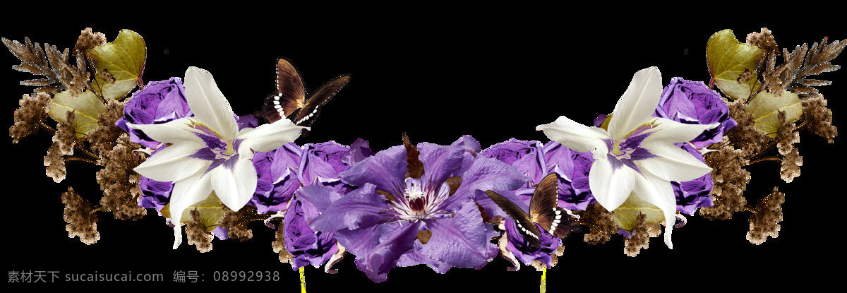 手绘 紫色 繁花 开放 透明 花团锦簇 争相开放 芳香四溢 高贵 大方 透明素材 免扣素材 装饰图片