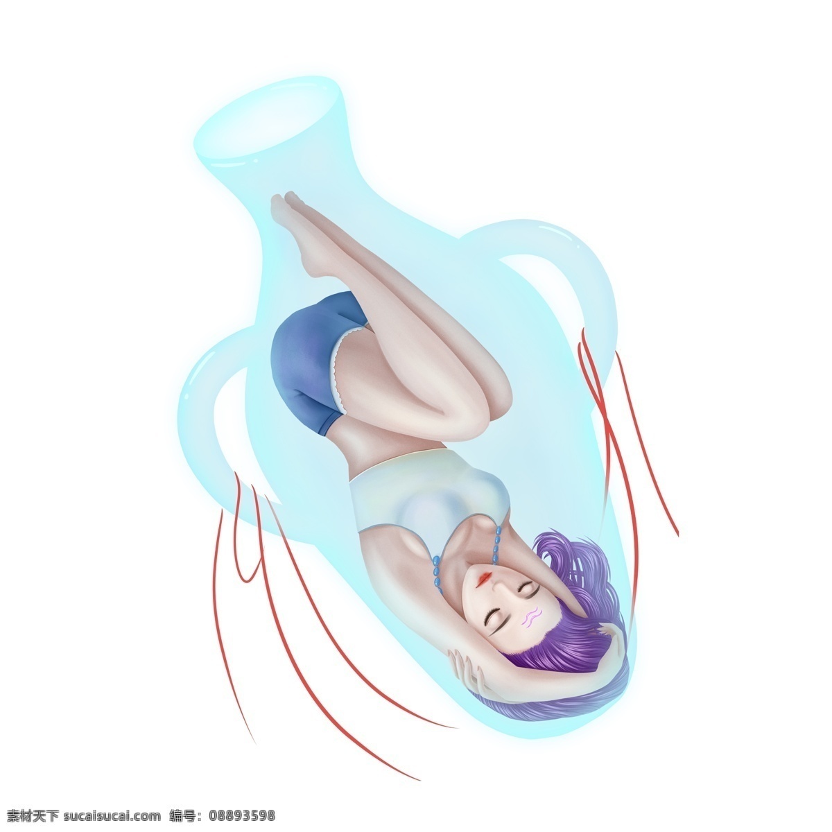 水瓶 女孩 装饰 免 扣 免抠元素 人物 透明元素 手绘元素 水瓶女孩 瓶子