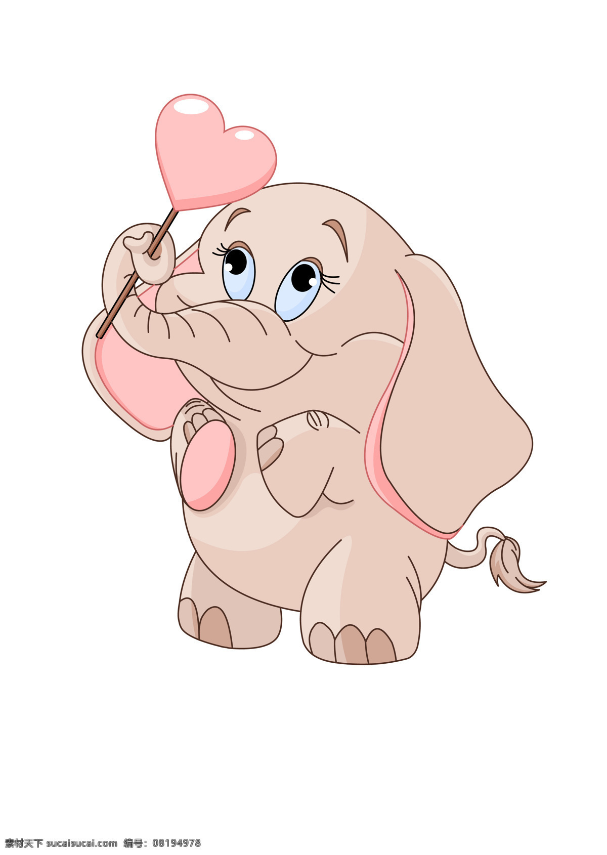可爱 心形 卡通 小象 动画卡通 动物插画 卡通动物 卡通图 卡通小象 可爱可通动物 动漫