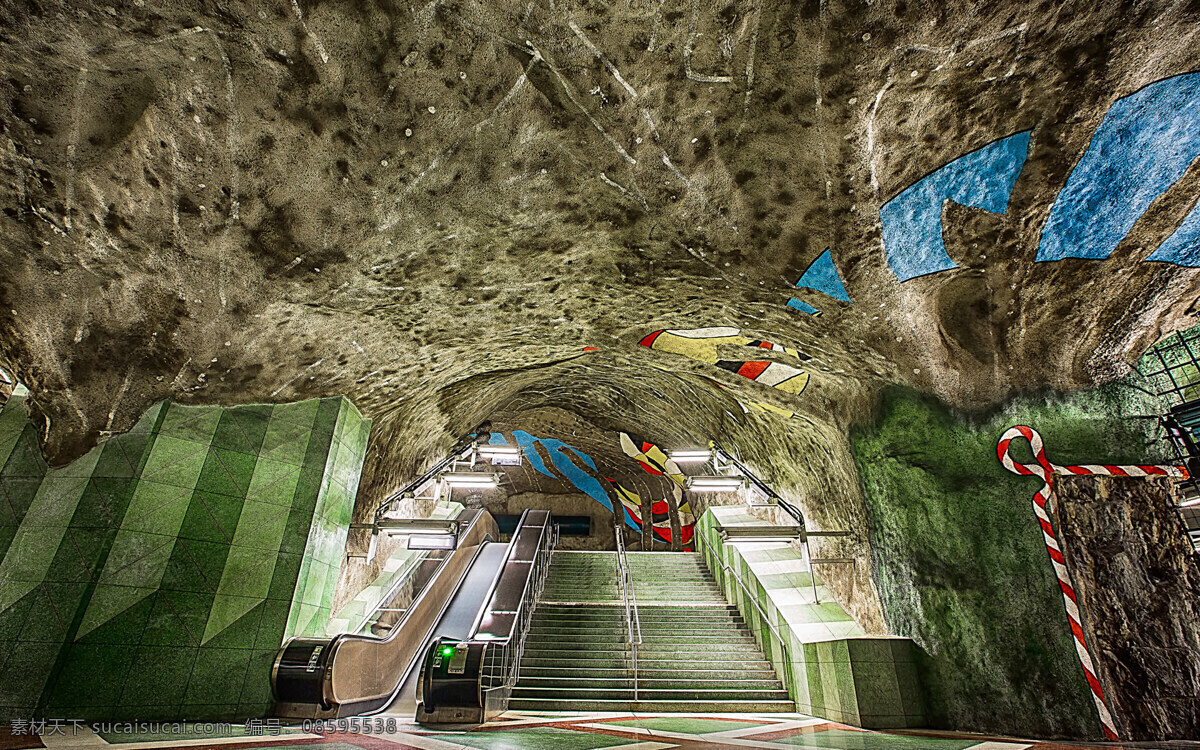 斯德哥尔摩 地铁站 个性 创意 建筑园林 室内摄影