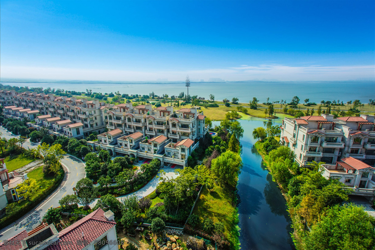 航拍 别墅 海景 房 地产 照片 住宅 居民楼 小区 自然景观 建筑景观