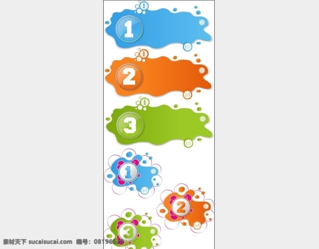 网页 数字 标签 矢量 油漆 圆形 喷漆 泼墨 主页 网络 邮件 序号 矢量图