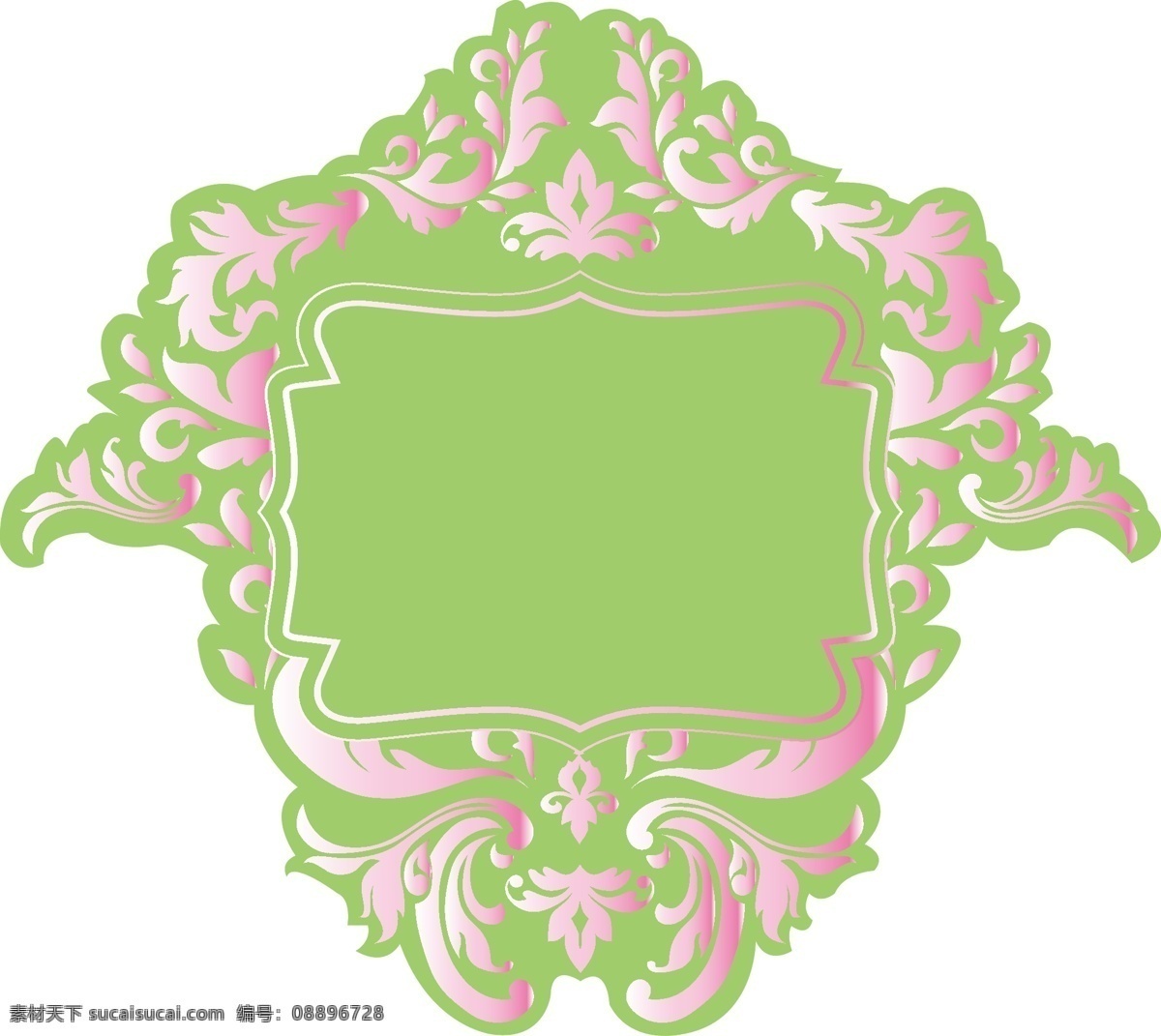logo牌 边框相框 底纹边框 花纹 花纹logo 绿色 迎宾牌 logo 矢量 模板下载 粉红渐变