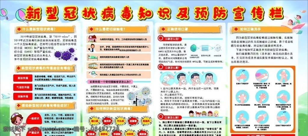 疫情 防控 宣传栏 新型冠状病毒 病毒防控 疫情防控 防疫 幼儿园防疫 卡通防疫 怎么带口罩 怎么洗手 洗手 幼儿园