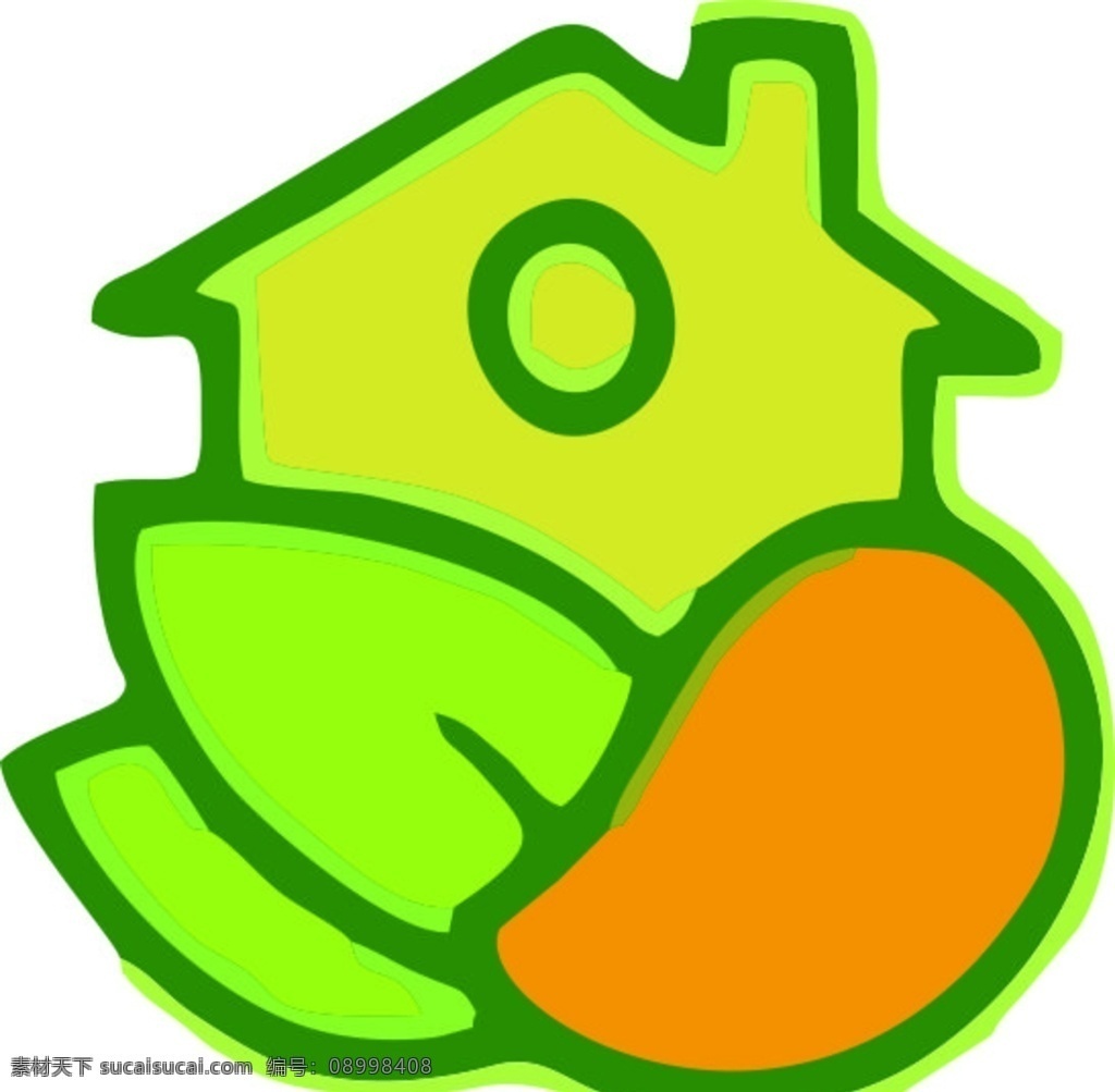 logo 房子 蔬菜 水果图片 水果 logo设计 鲜果