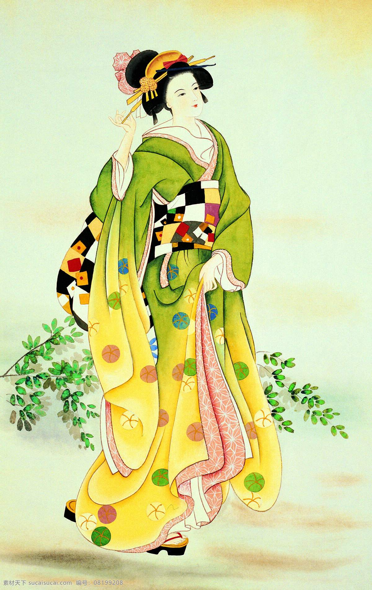 日本仕女图 日本 仕女 图 文化艺术 绘画书法 设计图库