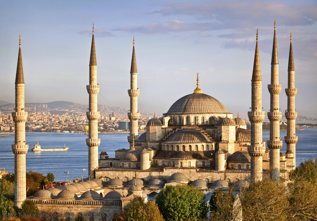 蓝色 清真寺 风景摄影 土耳其风景 伊斯坦布尔 蓝色清真寺 建筑风景 城市风景 美丽风景 城市风光 环境家居 黑色