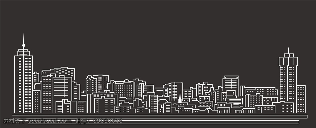 城市剪影 城市 剪影 黑白 简笔 轮廓 标志图标 其他图标