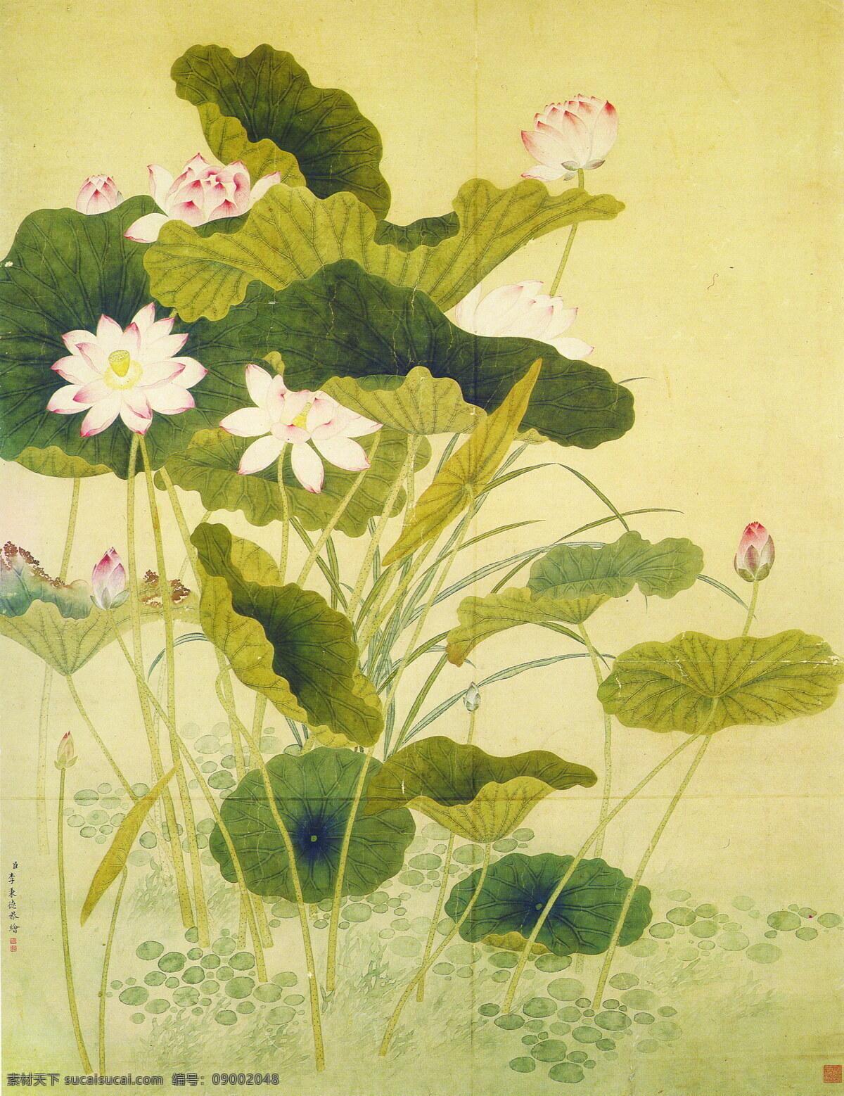 古代插图 鸟语花香 古代书画 设计素材 其它插图 书画美术 黄色