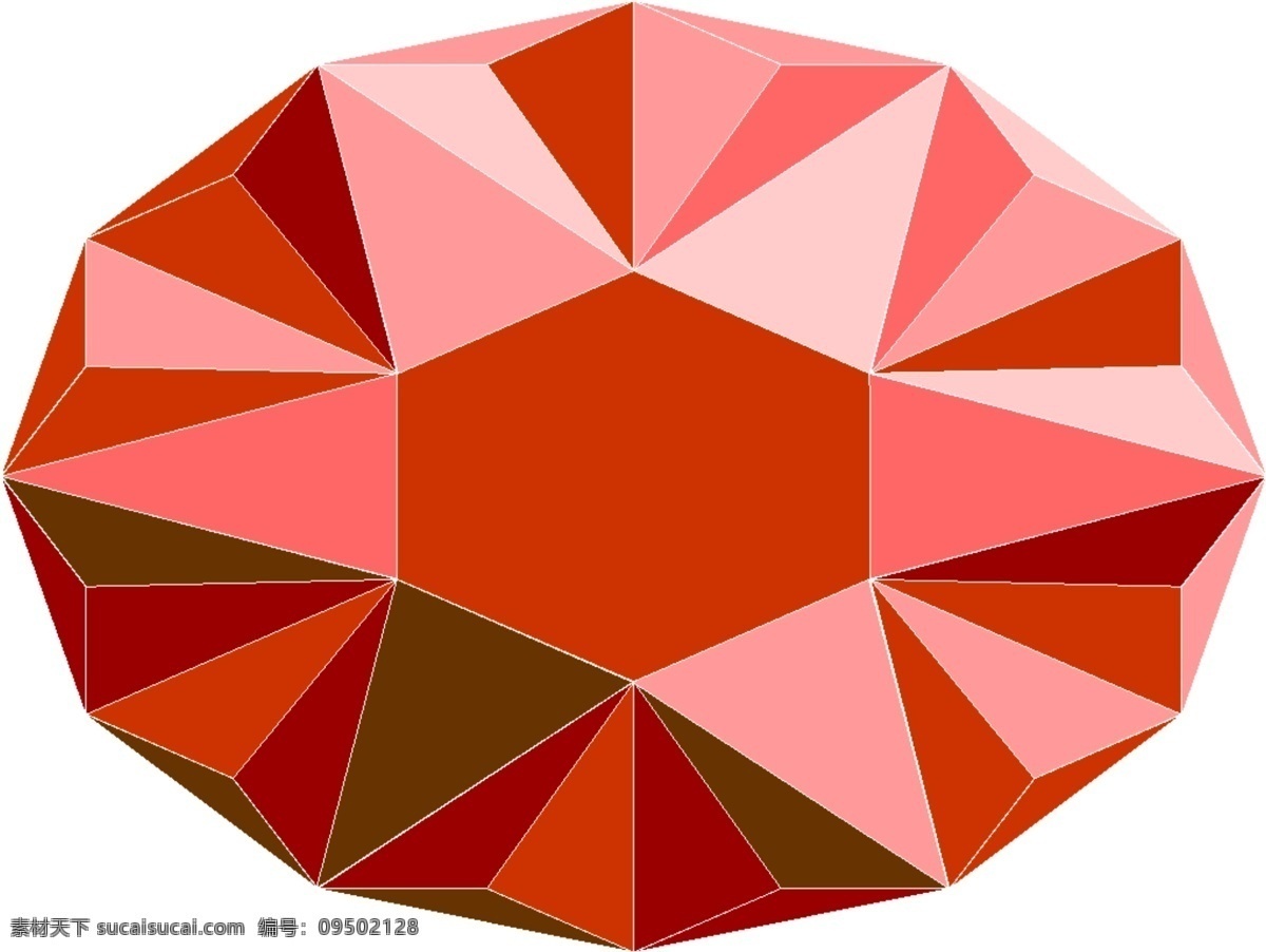 红色 宝石 砖石 光面 亮度 矢量图 其他矢量图