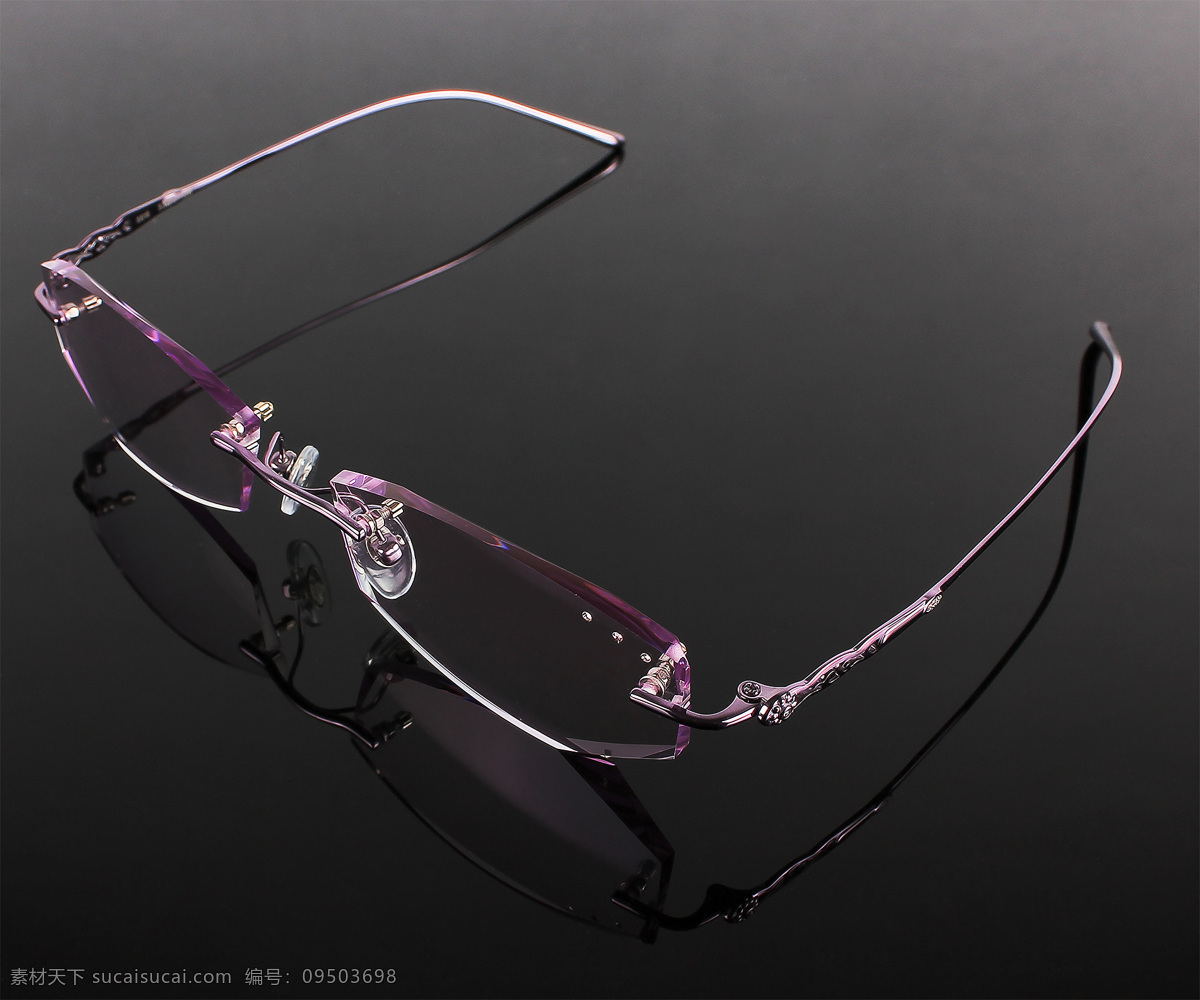 钻石切边眼镜 钻石 切边 眼镜架 眼镜框 镜片 透明 近视 金属 商务 单张图片 生活百科 生活素材