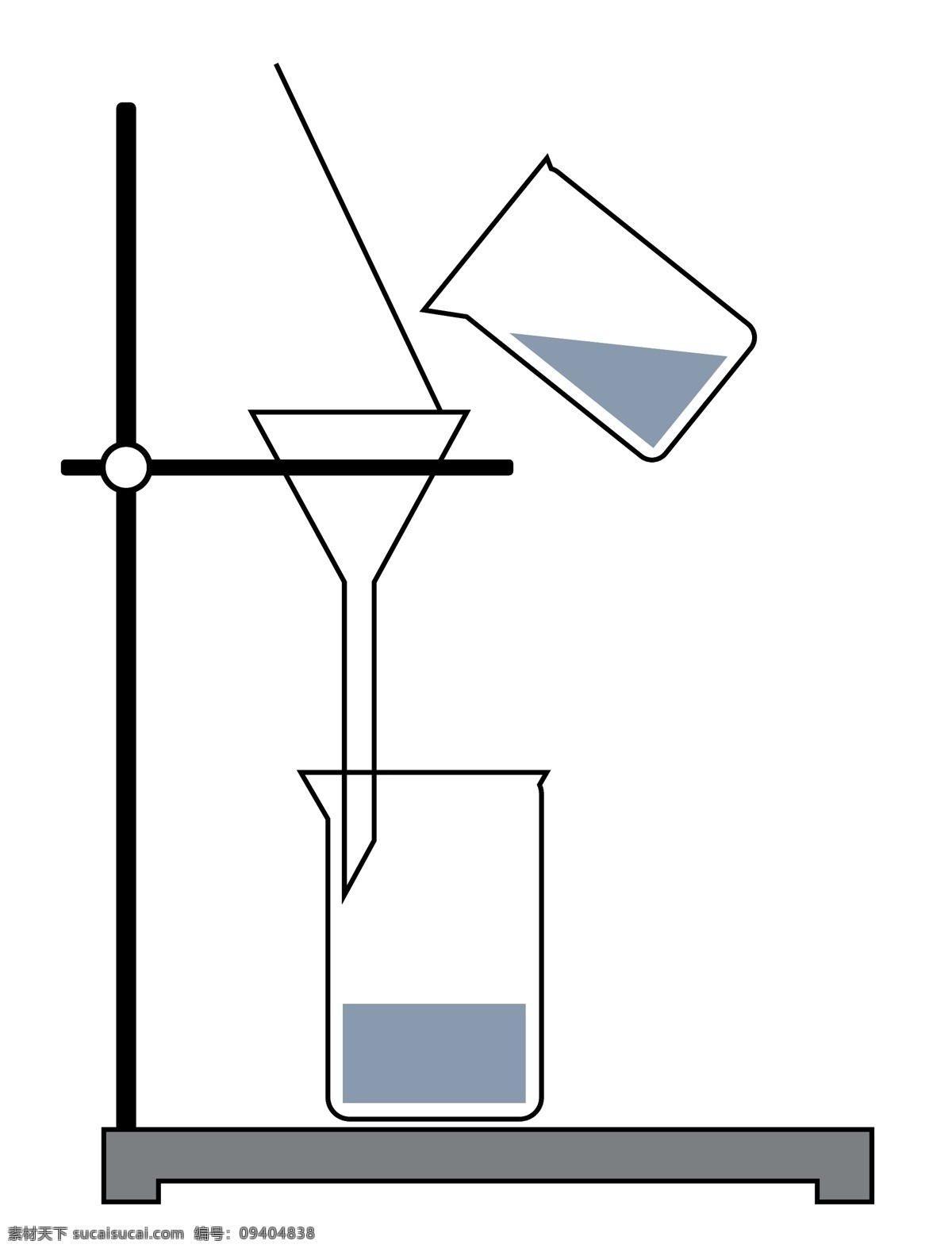 矢量 化学 仪器 漏斗 烧杯 搅拌 棒 免 抠 化学仪器 搅拌棒 大烧杯 溶液 化学液体 调配液体 化学实验 架子