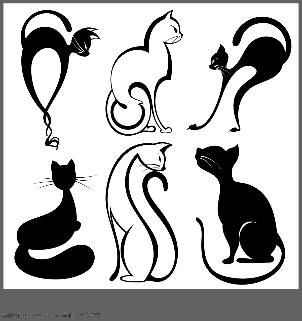 时尚 线性 猫咪 ui设计 图标设计