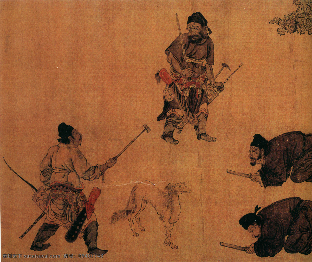 锁谏图c 人物画 中国 古画 中国古画 设计素材 人物名画 古典藏画 书画美术 棕色