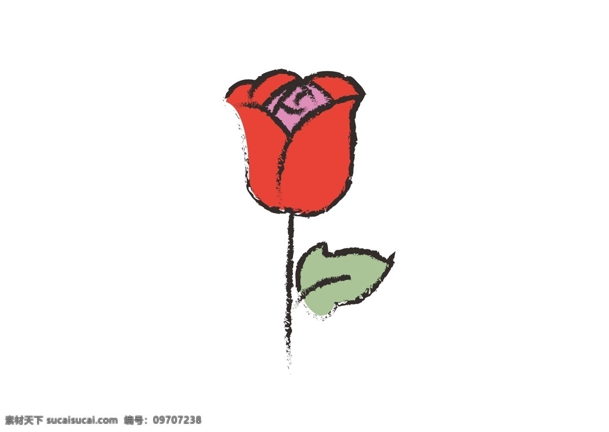 矢量 创意 手绘 玫瑰花 装饰