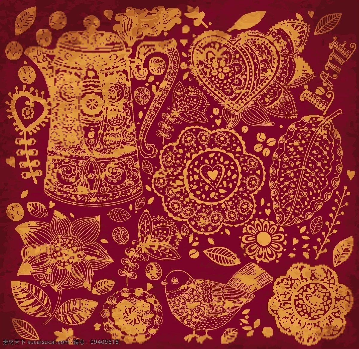 线 稿 花纹 矢量图 矢量素材 矢量图库 矢量图下载 花纹花边