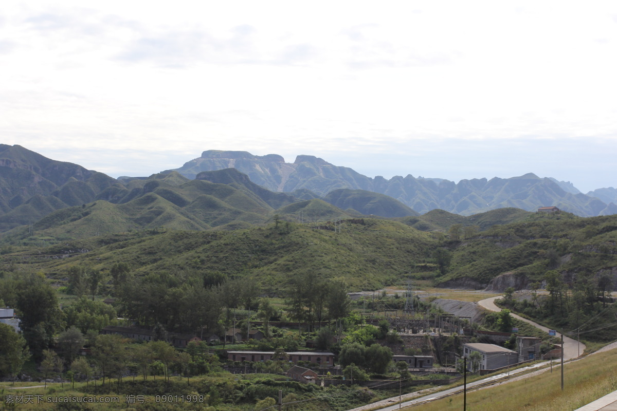 清西陵风景 绿色 绿树 树林 远山 秋天 山水风景 天空 风景 自然景观 自然风景