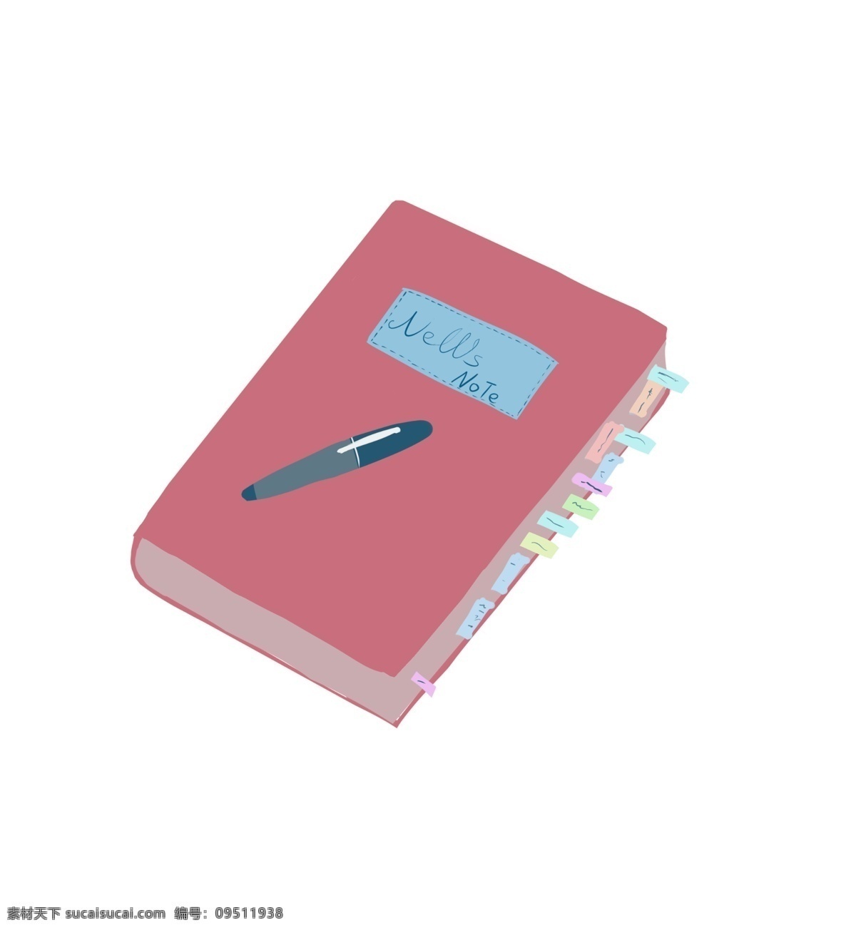 粉色 笔记本 新闻 插图 英文字母 灰色钢笔 粉色笔记本 新闻笔记 彩色标签 生活用品 记录生活 工作用品