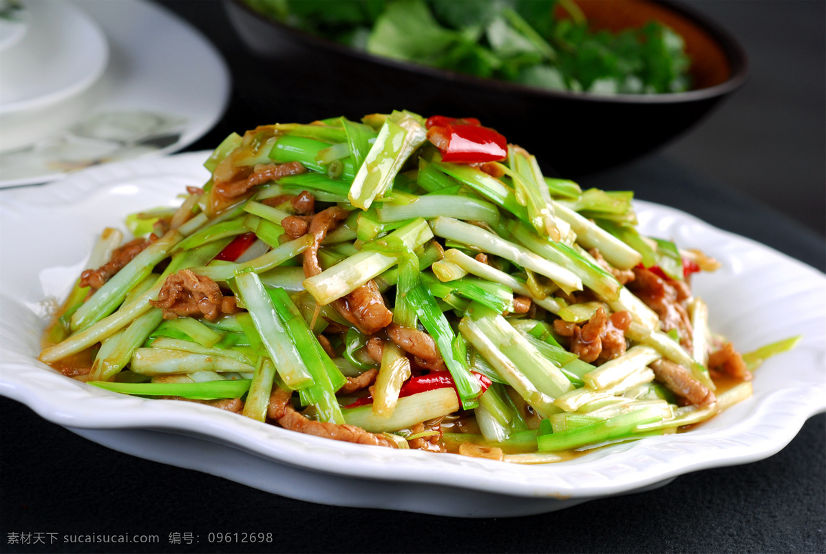 韭黄肉丝 美食 传统美食 餐饮美食 高清菜谱用图