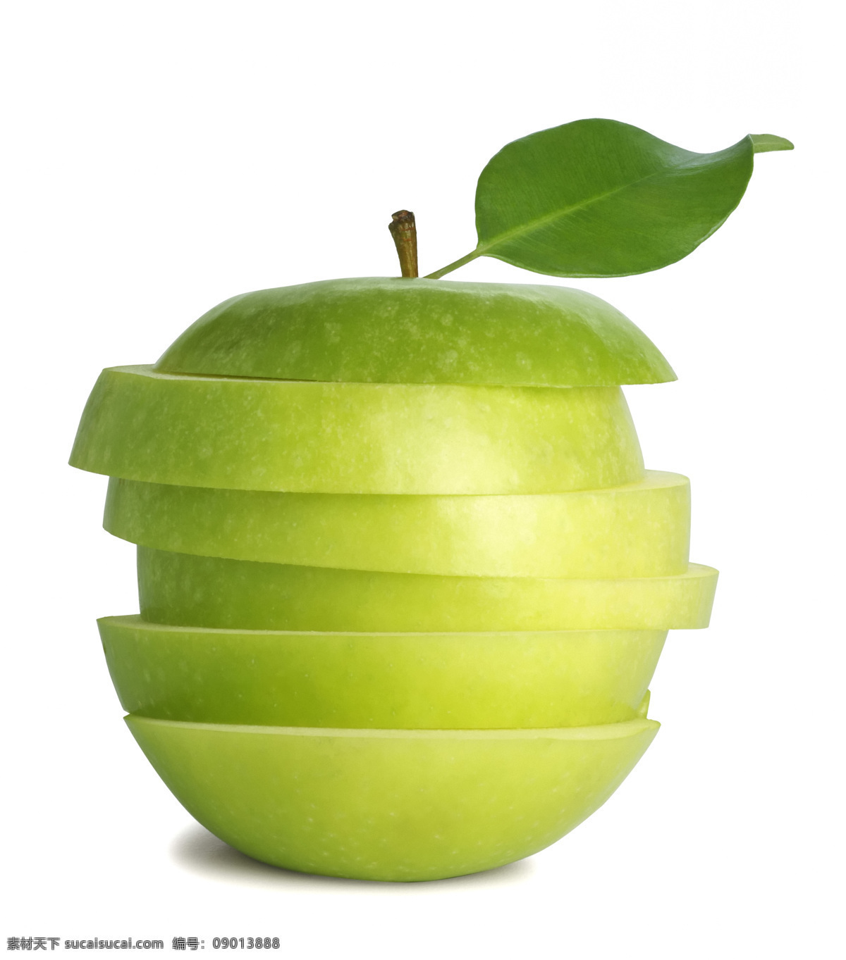 切开 错位 青苹果 高清素材 设计素材 水果类素材 切开的青苹果 错位的青苹果 生物世界