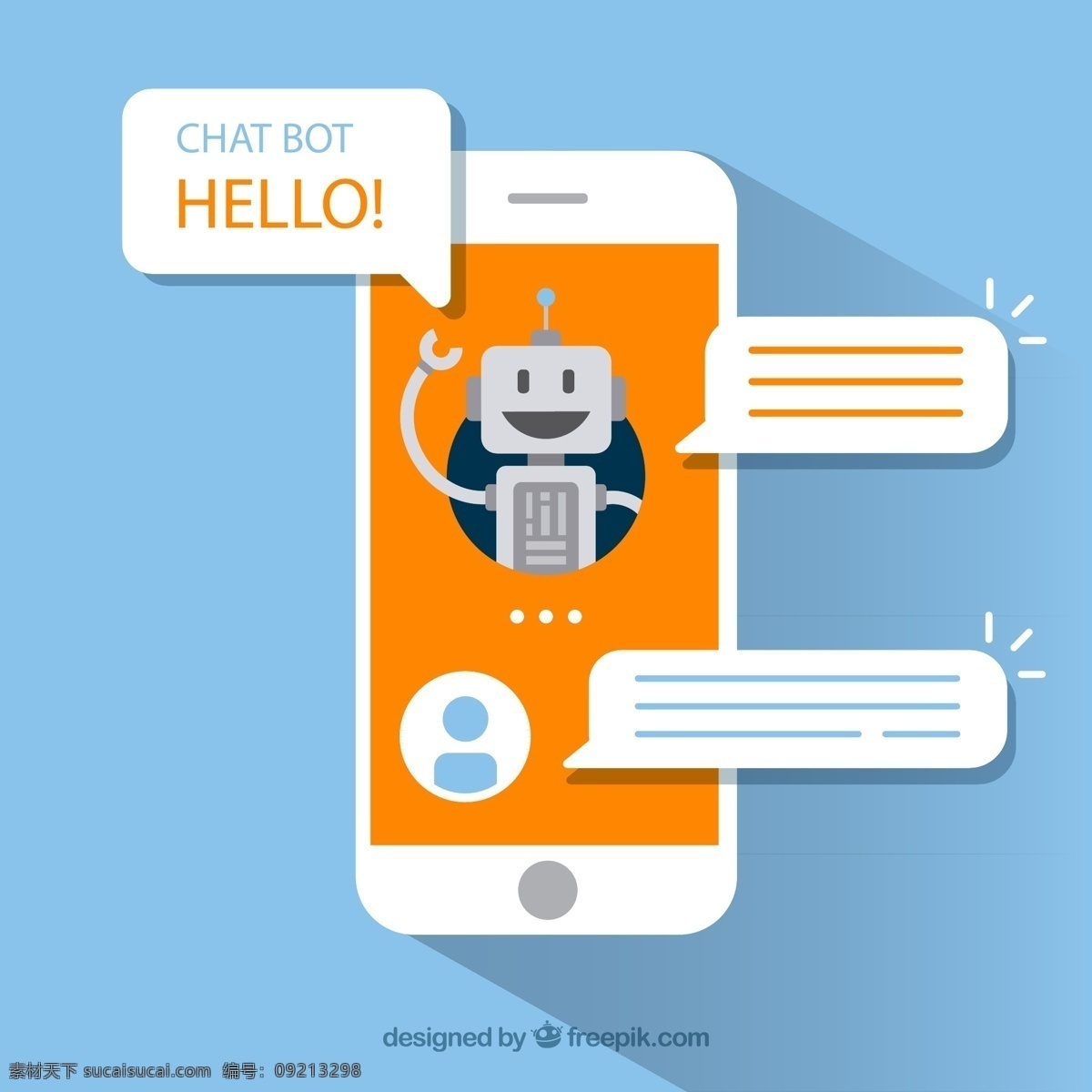 手机 上 聊天 机器人 创意 聊天机器人 对话框 客服 矢量 高清图片