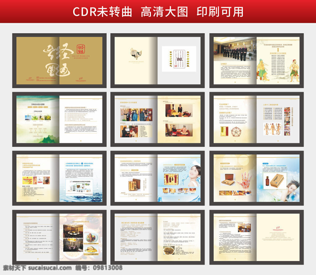 养生 画册 美容 中药 企业画册 养生画册 化妆品 会所画册 理疗 水疗 经络