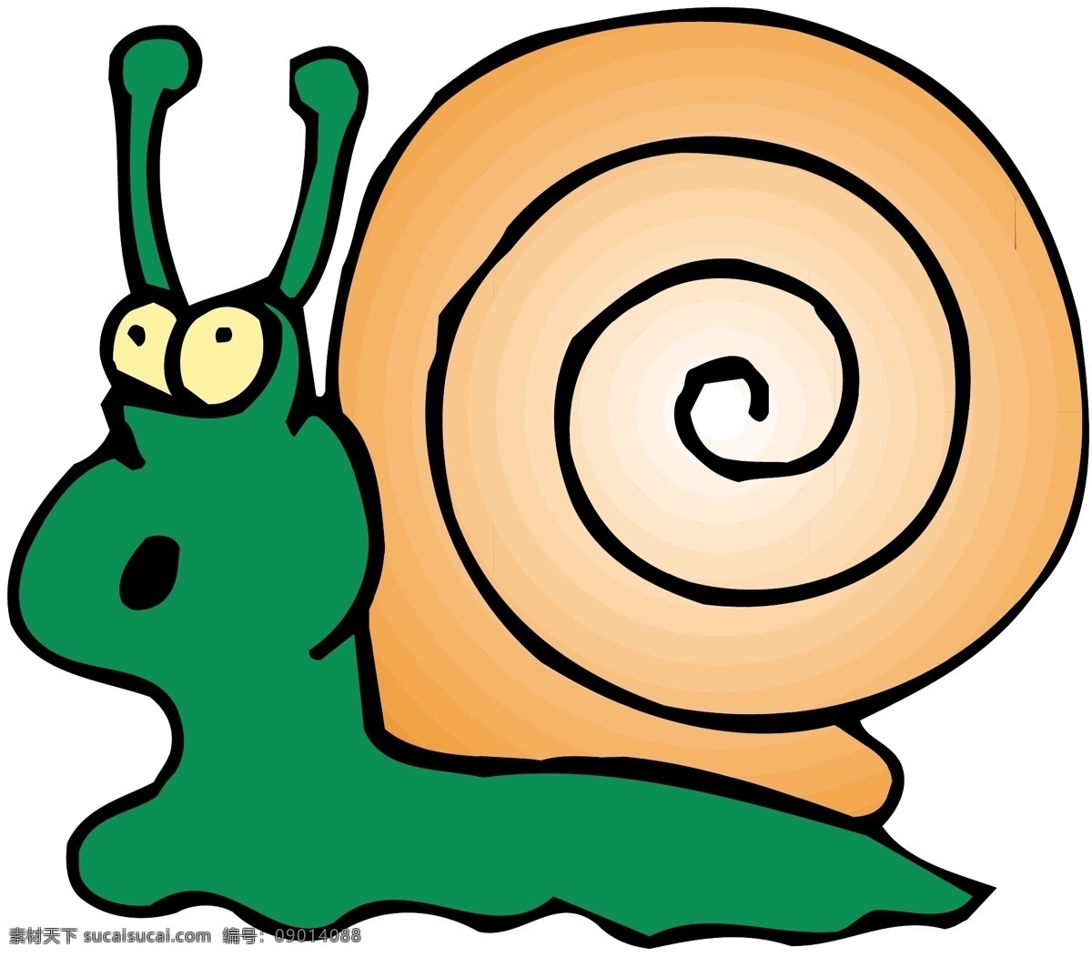 蜗牛 害怕 矢量图 文化艺术