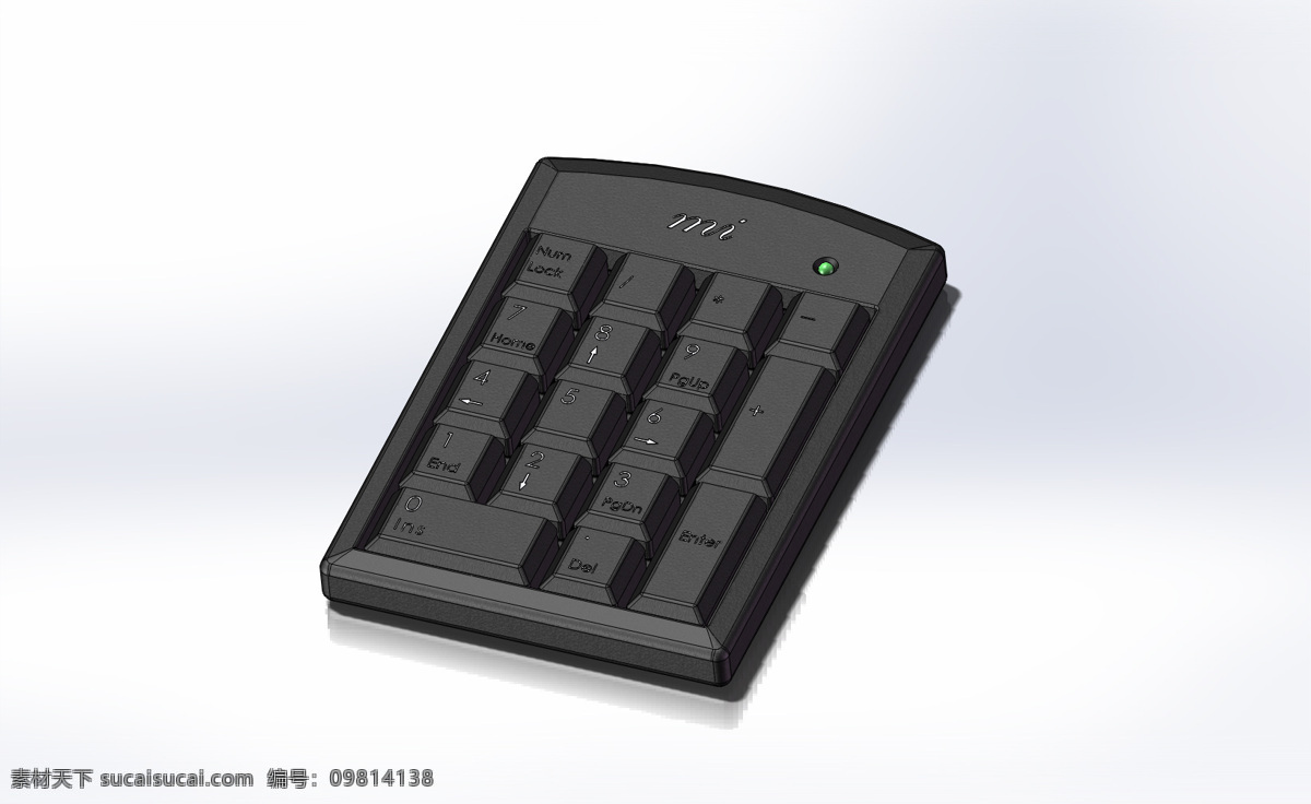 微型 数字 键盘 3d模型素材 其他3d模型