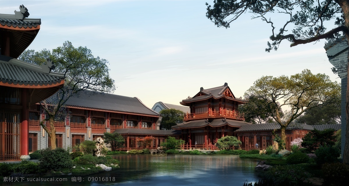 景观效果图 景观设计 环艺设计 园林设计 建筑设计 建筑效果图 环境设计 psd素材 欧式园林 后期效果图 公园绿化 公园效果图 黑色