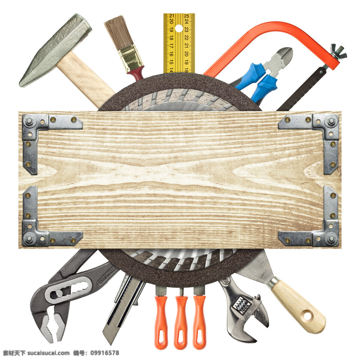 工具 工具箱 螺丝刀 起子 钳子 钻头 剪刀 木板 现代科技 工业生产