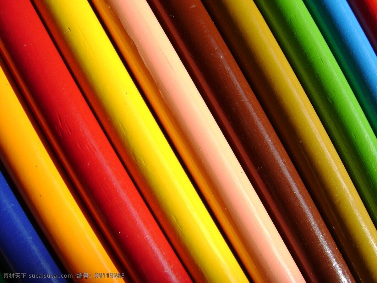彩色铅笔 彩色 多彩 铅笔 画笔 彩色条 色带 七彩 五彩 生活百科 学习办公 红色