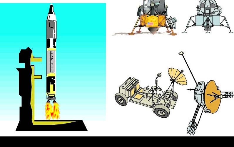 火箭 现代科技 科学研究 矢量图库