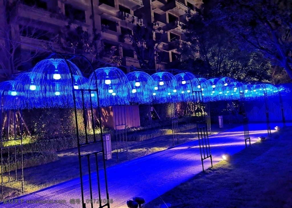 水母灯 灯光 夜景 灯光节活动 灯光艺术节 灯光艺术 霓虹灯 灯会 聚光灯 旅游摄影 国内旅游