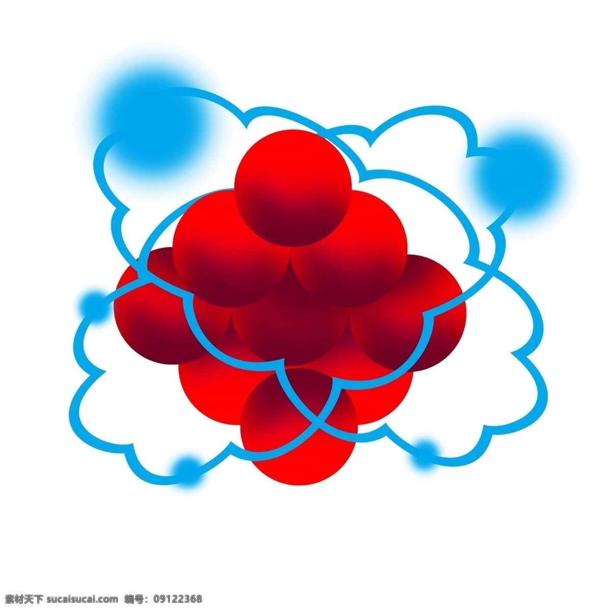 化学 分子 结构图 插画 实验 化学实验 分子结构图 化学教学 红色 结构