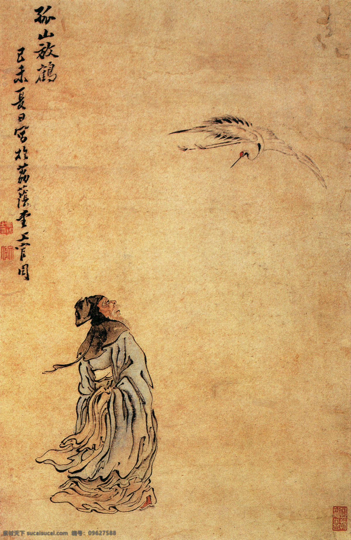 小桥流水 人家 壁画 古代人物 人物 人物画像 小桥流水人家 中国风 中国文化 中华艺术绘画 民间人物 文化艺术