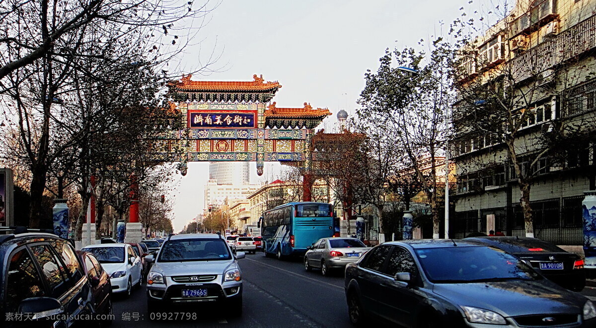 街道的牌坊 街道 牌坊 园林建筑 建筑园林