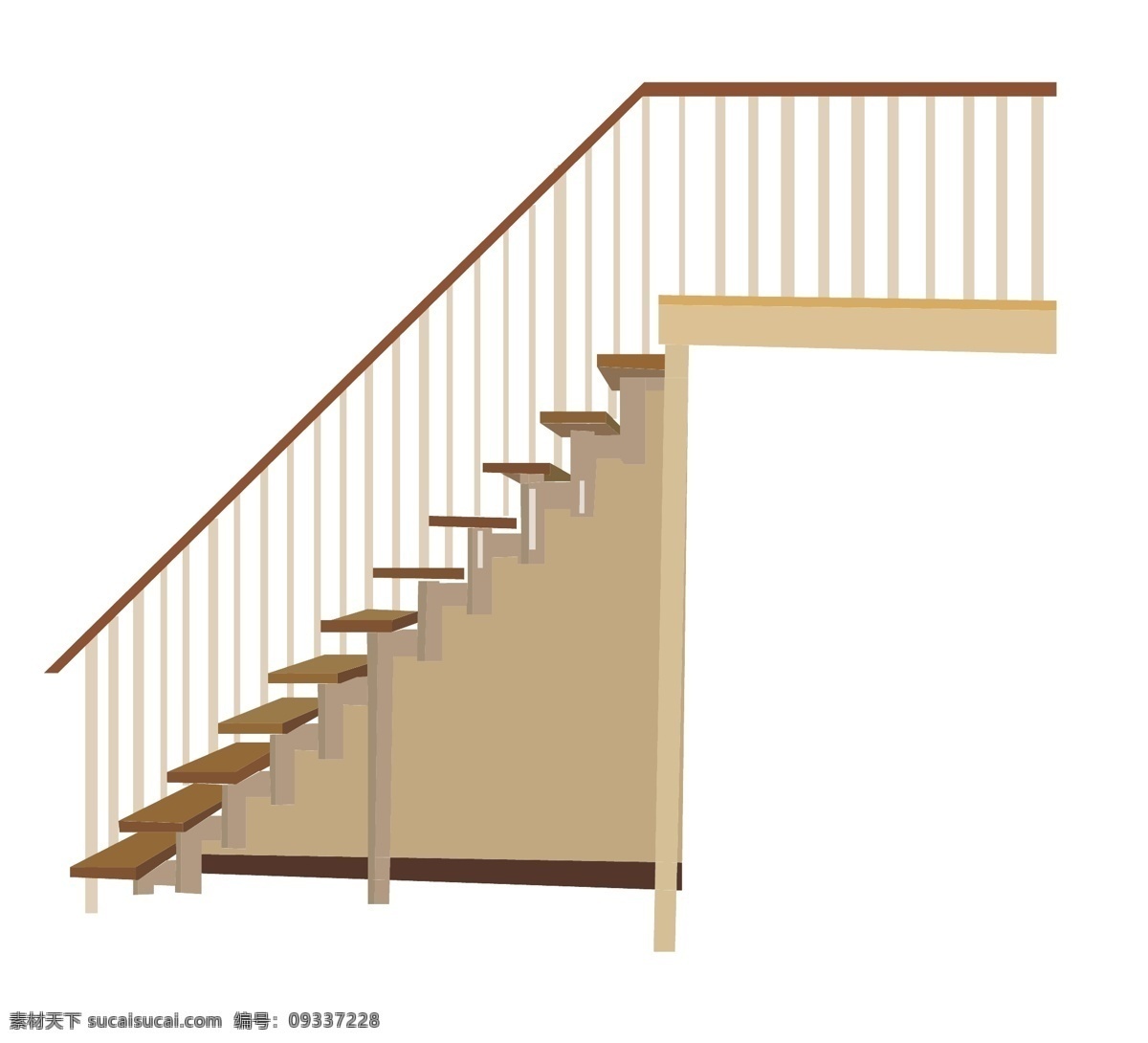 咖啡色 立体 楼梯 插图 楼房 建筑物 咖啡色楼梯 立体楼梯 楼梯插图 楼房建筑 阶梯 上楼