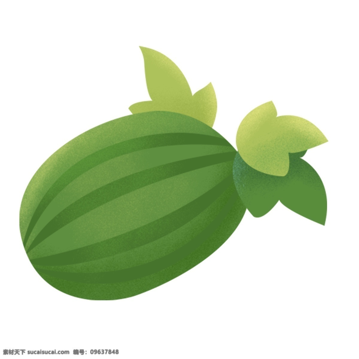 卡通 手绘 绿色 西瓜 免 扣 png元素 绿色西瓜 免抠元素