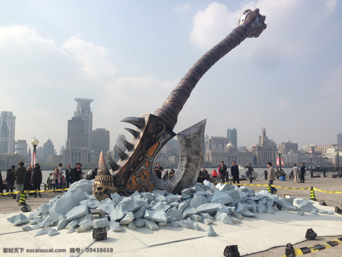 上海 魔兽世界 宣传 魔兽 世界 外景 斧子 广场 文化艺术 节日庆祝
