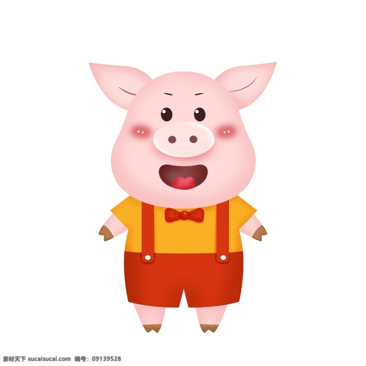 2019 猪年 卡通 猪 形象 可爱 喜庆 商用 元素 卡通猪 吉祥 微笑 矢量扁平 新年猪 喜庆猪形象 猪年快乐