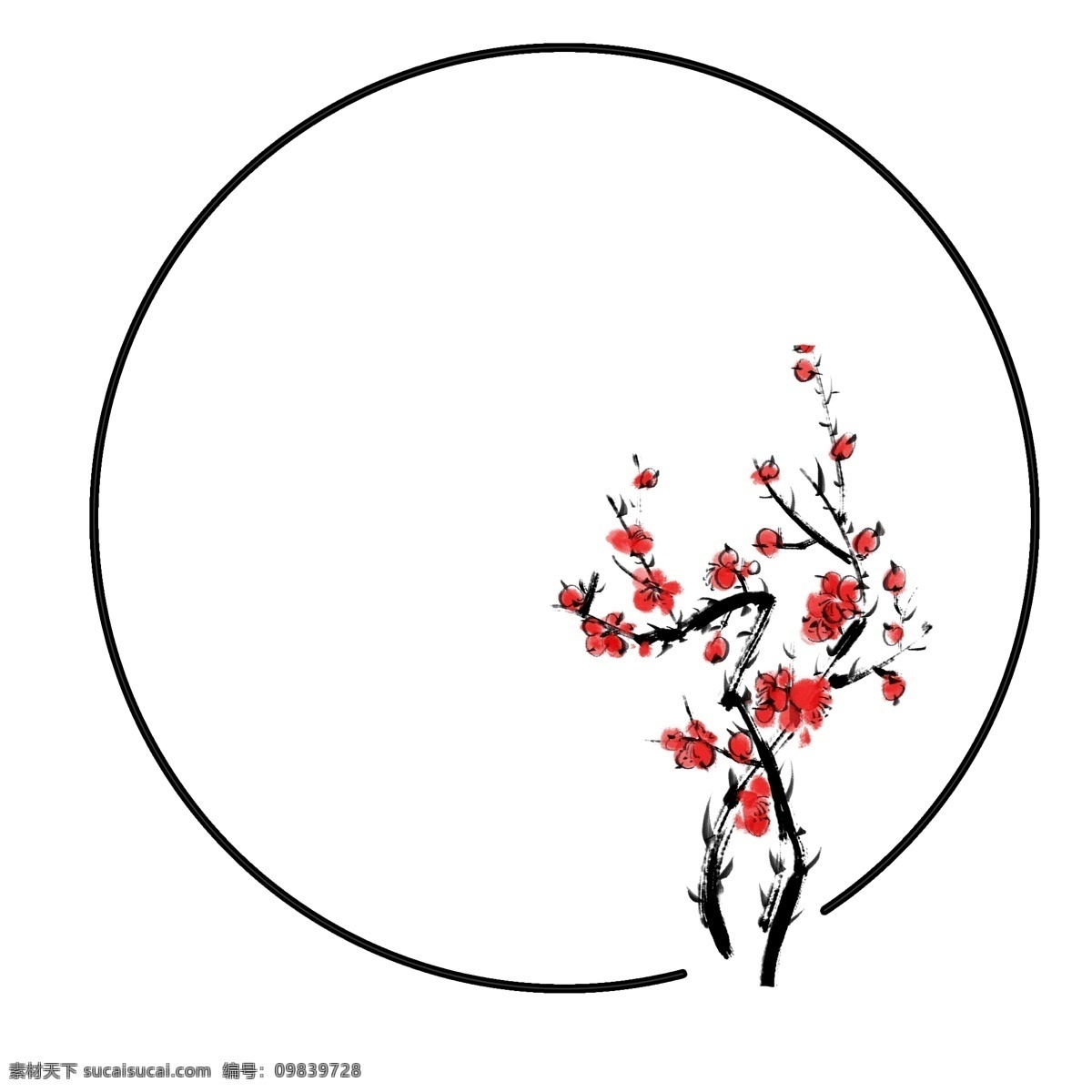 梅花 花朵 卡通 插画 红色的梅花 好看的梅花 卡通插画 梅花插画 鲜花 花束 花枝 花瓣