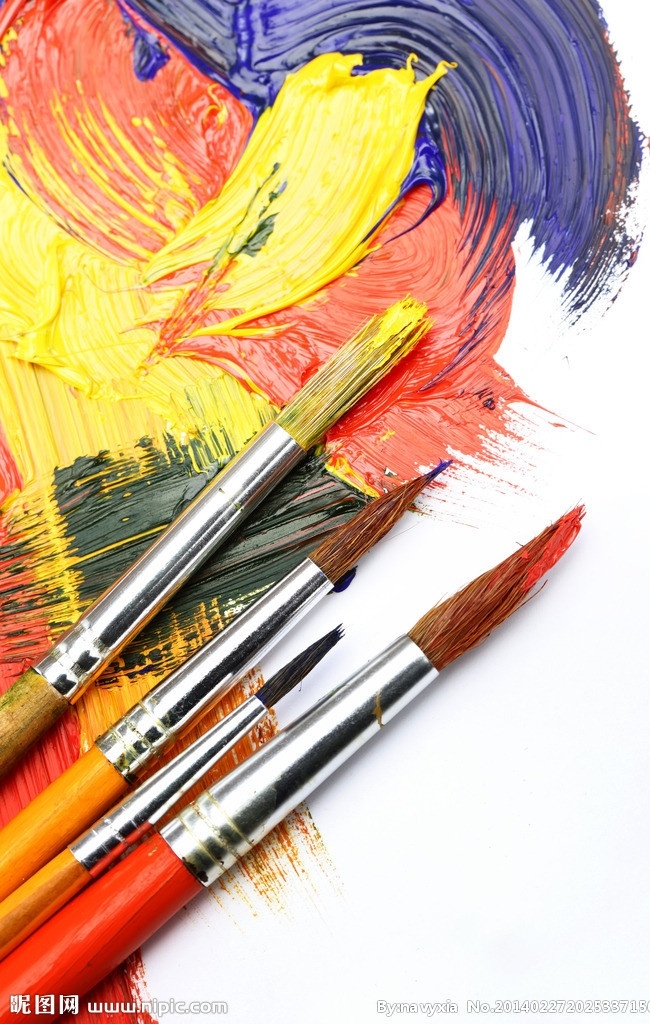 颜料画笔 美术 画笔 美术画笔 色彩 美术绘画 油画 颜料 文化艺术