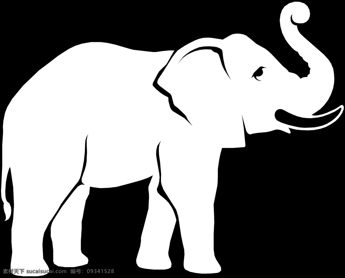 白象 吉象 大象 象 泰国象 绘画书法 文化艺术