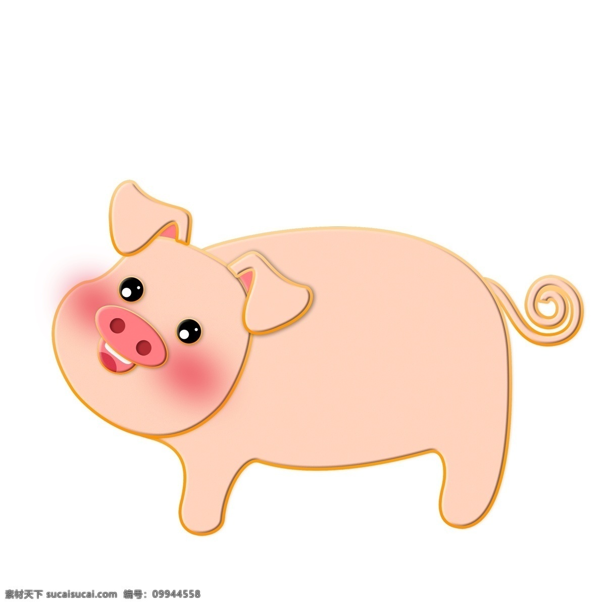 粉色 2019 猪年 小 猪 元素 小猪 设计元素 装饰图案 简约 创意元素 小猪图案 新年 手绘 元素设计 psd元素 免扣元素