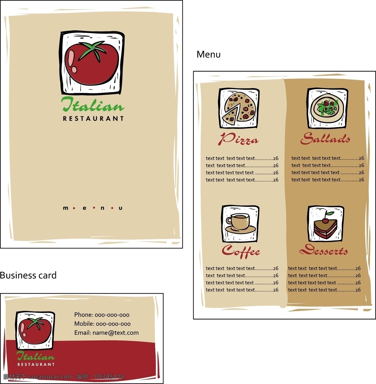 西餐厅 简单 vi 模板 矢量 eps格式 logo 红辣椒 卡片 名片 墨西哥风情 矢量菜单 矢量素材 西红柿 仙人掌 名片卡 其他名片