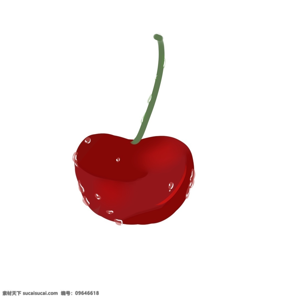 樱桃 维生素 红色 装饰画 卡通 装饰 大自然 培育 甜 圆形 绿色 可爱 清新 味道 水果 植物 种植 生长 绿色食品