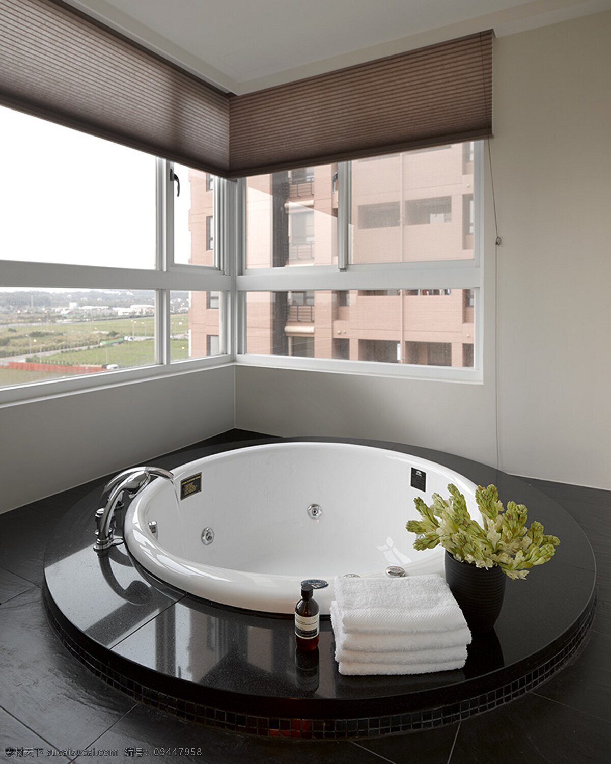 简约 风 室内设计 露天 浴室 效果图 现代 露天浴缸 圆形浴缸 现代简约风 家装