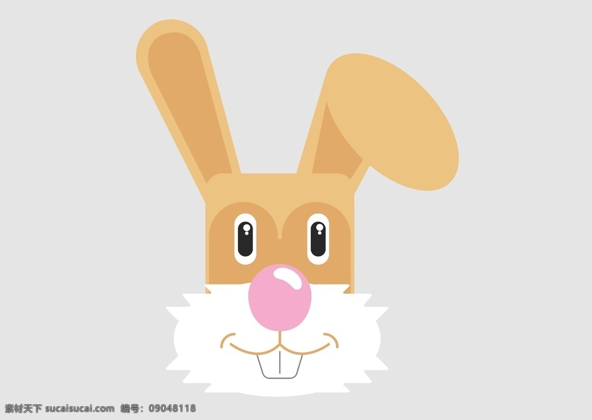 卡通 矢量 兔子 元素 动物 兔牙 卡通动物 卡通兔子
